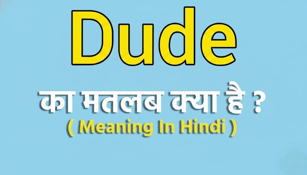 dude meaning in tamil