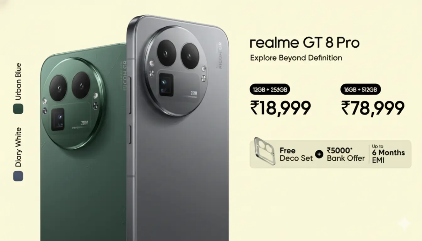 Realme GT 8 Pro – 7000mAh बैटरी , 200MP कैमरे फ्लैगशिप स्मार्टफोन